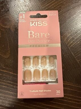Kiss Bare but Better TruNude Press-On Nails - Nude with Clear Accent